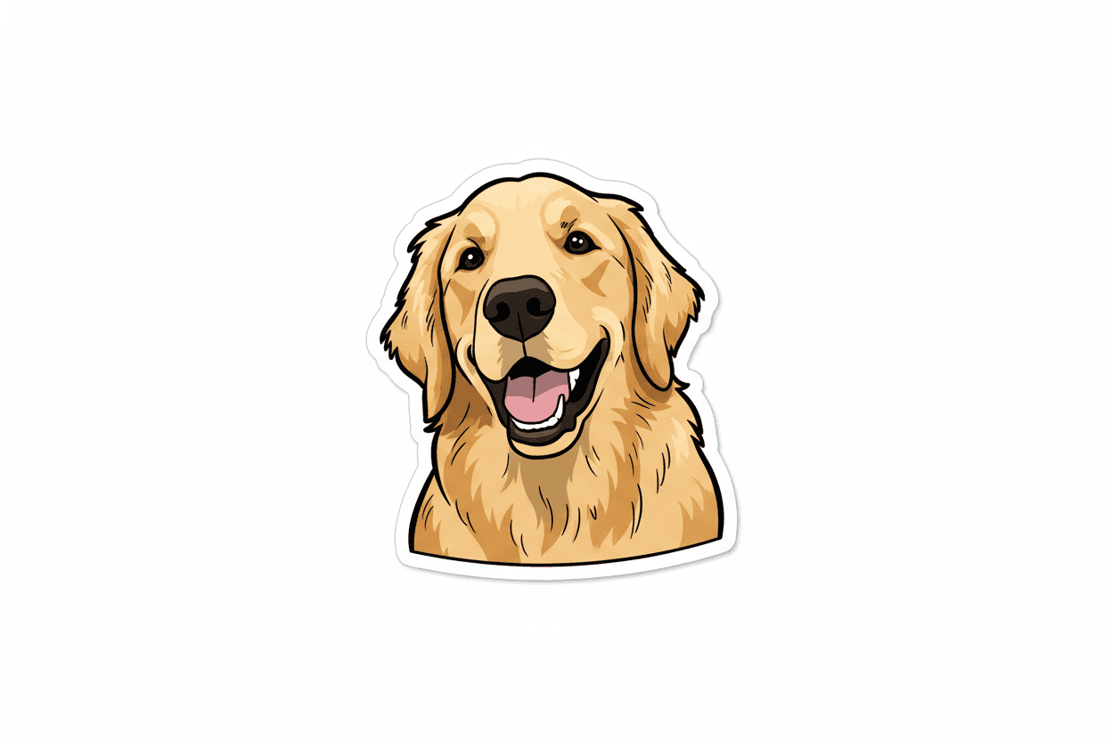 Cartoon pet sticker example