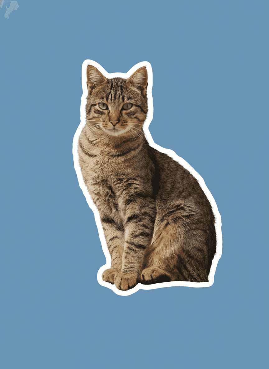 Realistic pet sticker example